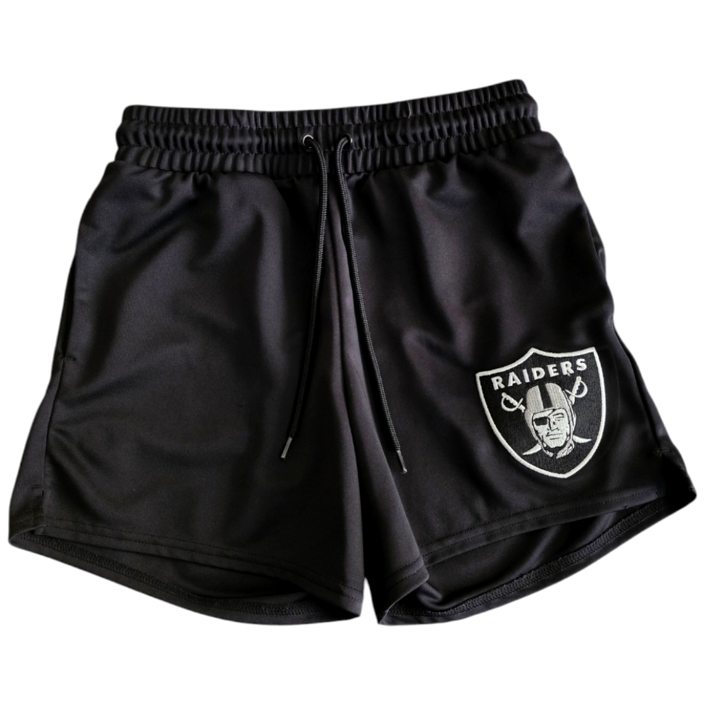 🏴‍☠️ Raiders NFL Black Athletic Shorts Size XS EUC